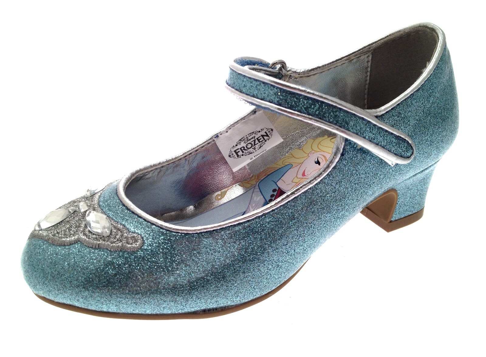 Bambine Disney congelato Dress Up Scarpe Glitter Princess TACCO BASSO